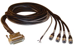 D-44Pin Frame Grabber to 4 Cameras Cable